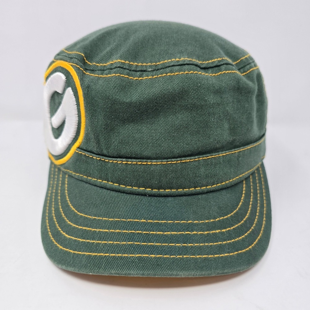 New Era Green Bay Packers Womens Military Cadet Hat Green Gold NFL Adjustable